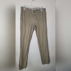 Poletti khaki cotton trousers - slim fit vintage sz 32